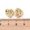 Brass Micro Pave Clear Cubic Zirconia European Beads KK-G551-02G-3