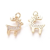 Brass Charms X-ZIRC-L087-017G-2