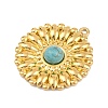 Bohemian Style 304 Stainless Steel with Synthetic Turquoise Pendants STAS-G381-02G-05-2