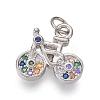 Brass Micro Pave Cubic Zirconia Charms ZIRC-I032-67P-1
