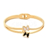 Adjustable Butterfly Enamel Shell Torque Bangles BJEW-F474-16G-2