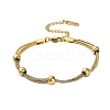 304 Stainless Steel Multi-strand Bracelets BJEW-Q040-01G-2