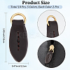10Pcs 5 Colors Cattlehide Zipper Heads PURS-CL0001-19A-2