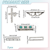 1Pc Cross Shape Zinc Alloy with Rhinestone Watch Band Studs FIND-AR0006-58-2