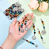 20Pcs 5 Style Natural & Synthetic Gemstone and Alloy Pendant Decorations HJEW-YW00155-4