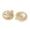 Brass Micro Pave Clear Cubic Zirconia Pendants KK-Q031-38G-2