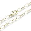 Brass Cable Chains Necklace Making MAK-S072-16B-14KC-1
