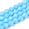 Opaque Solid Color Imitation Jade Glass Beads Strands EGLA-A039-P6mm-D12-1