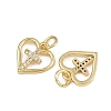 Brass Micro Pave Cubic Zirconia Pendants ZIRC-I367-05G-06-2