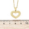 Hollow Heart 304 Stainless Steel Pendant Necklaces NJEW-M096-13G-3