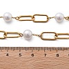 Ion Plating(IP) 304 Stainless Steel Oval Link Chain Necklaces for Women NJEW-P320-23G-5