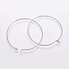 316 Surgical Stainless Steel Hoop Earrings Findings STAS-K146-039-50mm-0.8-1