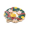 Christmas Theme Alloy Enamel Pendants ENAM-D060-04G-2