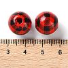 Printed Wood European Beads WOOD-Z002-09A-3