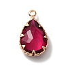 Faceted Glass Pendants GLAA-WH0031-54Q-1