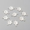 Tibetan Style Alloy Flower Links Connectors LS-K08XD021-2
