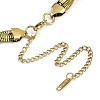 304 Stainless Steel Double Layer Round Snake Chain Necklaces NJEW-K387-01G-2