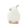 Animal Theme Flocky Opaque Resin Pendants RESI-H042-01P-01-2