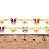 Brass with Glass Chains CHC-T018-15A-G-3