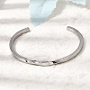 304 Stainless Steel Cuff Bangles for Women BJEW-H644-04P-1