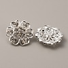 12Pcs 12 Style Rhinestone Flower Safety Pin Brooch JEWB-WH0029-25S-2