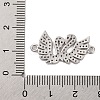 Rack Plating Brass Micro Pave Cubic Zirconia Couple Swan Connector Charms KK-Z070-13P-3
