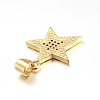 Brass Micro Pave Clear Cubic Zirconia Pendants X-ZIRC-L085-85G-2