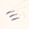 Wheat Alloy Gradient Color Cubic Zirconia Pendant Necklace & Stud Earring FS-WGBA5F1-01-1
