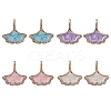 8Pcs 4 Colors Rack Plating Alloy Rhinestone Pendant ENAM-YW0003-23-1