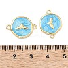 Ocean Brass Enamel Connector Charms KK-C251-05G-02A-3