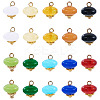 20Pcs 10 Colors Resin Imitation Jade Rondelle Charms FIND-TA0004-62-1