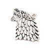 Wolf Tibetan Style Alloy Pendants TIBEP-S295-64AS-RS-1