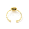 Brass Open Cuff Ring Components KK-G518-06G-03-3