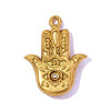 304 Stainless Steel Rhinestone Pendants STAS-OY016-42G-1