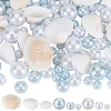 140Pcs 3 Styles ABS Plastic Imitation Pearl Round Beads KY-SP0001-64-6