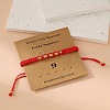 Morse Code Style Stainless Steel Braided String Bracelets for Woman Men PW-WGCCBF0-09-1