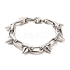 Non-Tarnish 304 Stainless Steel Spike Link Chain Bracelets BJEW-E094-13P-1