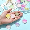 30Pcs 6 Colors Gradient Color Transparent Resin Cabochons RESI-YW0005-97-5