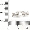 925 Sterling Silver Micro Pave Clear Cubic Zirconia Fold Over Clasps STER-U006-07P-3