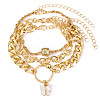 3Pcs 3 Styles Alloy Bracelet Set for Women WGAFCFA-05-5