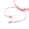 Half Finished Polyester Braided Pearl Bracelet AJEW-JB01128-04-4