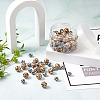 100Pcs 2 Patterns Printed Natural Wooden Beads WOOD-BY0001-01-6