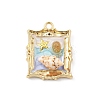 Alloy Enamel with Natural Conch Pendants FIND-G089-01G-1