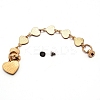 Alloy Enamel Heart Link Chains for DIY Keychains LS-AJEW-WH0188-85B-2