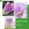 4Pcs 2 Colors Crochet Polyester Lavender Flower Ornaments AJEW-FG0002-67-6