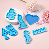 6Pcs 6 Style Mother's Day Theme DIY Pendants Silicone Molds DIY-BG0001-37-5