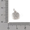 Rack Plating Brass Micro Pave CLear Cubic Zirconia Charms KK-E110-14P-X-3