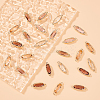 50Pcs 5 Colors Glass Faceted Oval Links Connectors GLAA-GA0002-09B-4
