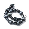 Cat Eye 3-Hole Guru Bead Strands G-K149-52A-2