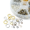 60G 6 Styles DIY Brass & Iron Open Jump Rings Sets DIY-FS0004-11-4